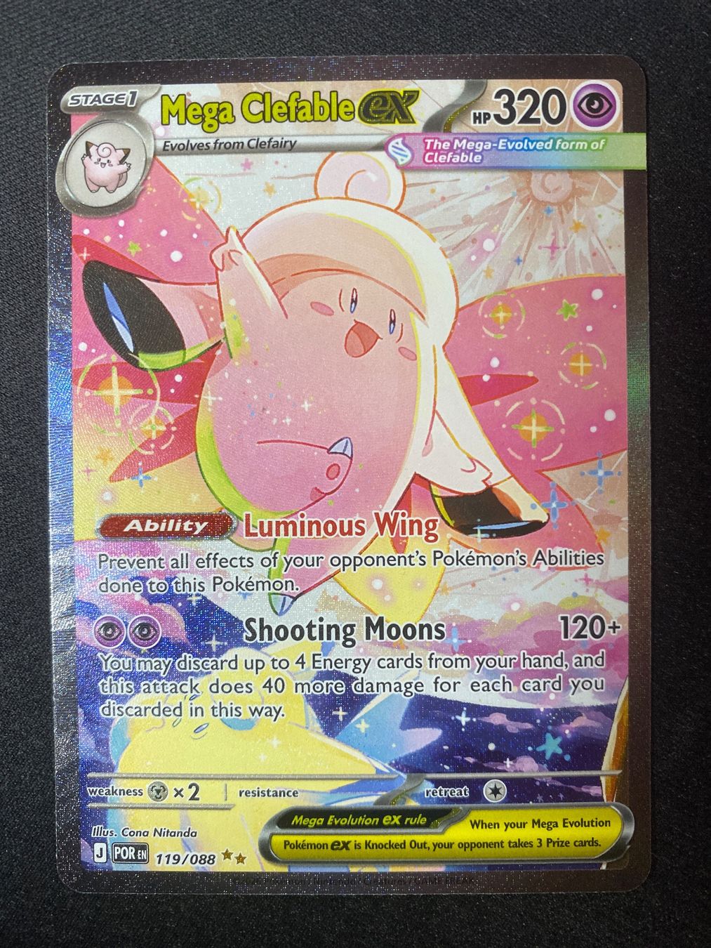 Pokémon Carte collezionabili: Mega Clefable ex 119 - Mega Pixi ex - Perfect Order - EN – Nuovo (secondo la descrizione) da Hausen AG venduto da Shrade