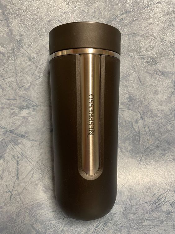 Tritan Drinkfles Nespresso Nomad Tumbler Mandarin - 540 Ml, Tritan, Lekvrij, Vacuüm Geïsoleerd - Herbruikbare Drinkbeker Voor Koude Dranken Nespresso Tumbler Mandarin