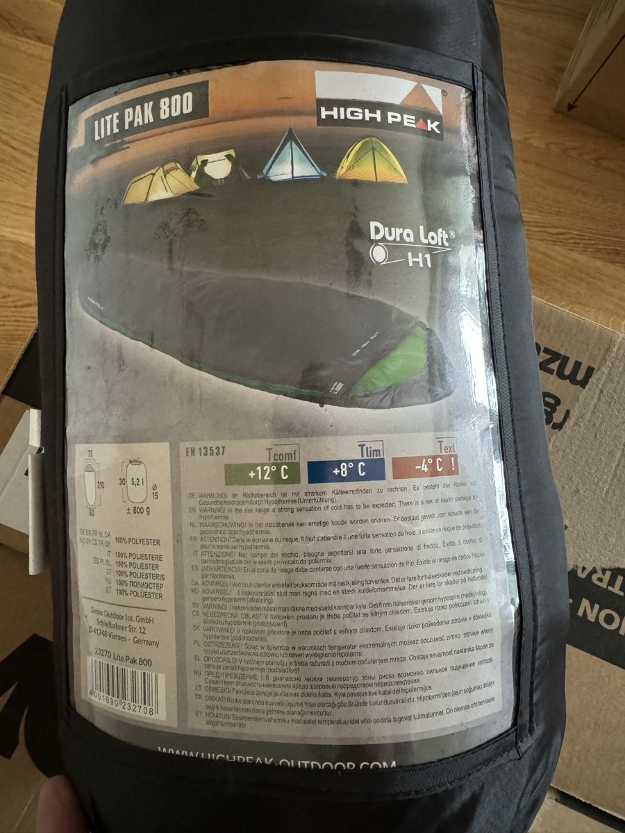 Sacchi a pelo: High Peak Lite Pak 800 - Mumienschlafsack **NEU** – Nuovo e nell'imballaggio originale da Allschwil venduto da KShing 5