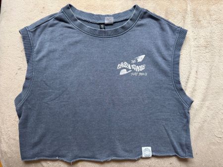 Top T-Shirt Girls Gr.XS The Crazy Wave Surf Shack Blaugrau