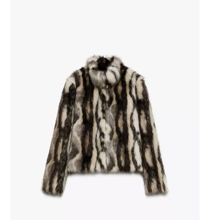 ZARA Kurzmantel aus Kunstfell Gr. M