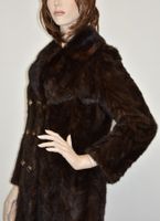 Nerz Pelz /Pelzmantel/Nerzfell/Vintage/braun,schwarz/Gr.S