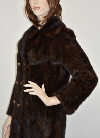 Nerz Pelz /Pelzmantel/Nerzfell/Vintage/braun,schwarz/Gr.S