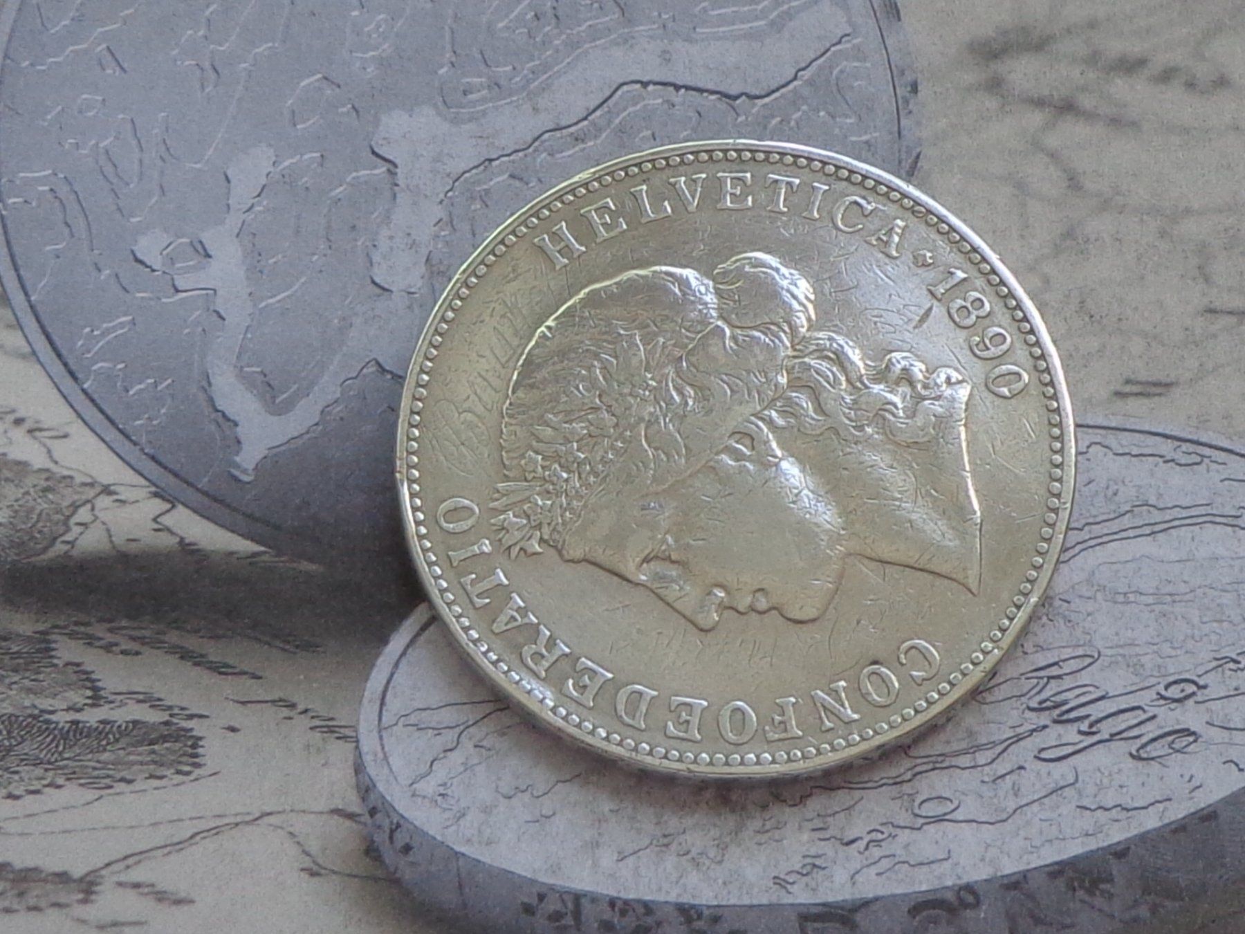 Alle Münzen: 5 Fr. 1890 B - Belle pièce – Gebraucht aus Pully von UCA01 2