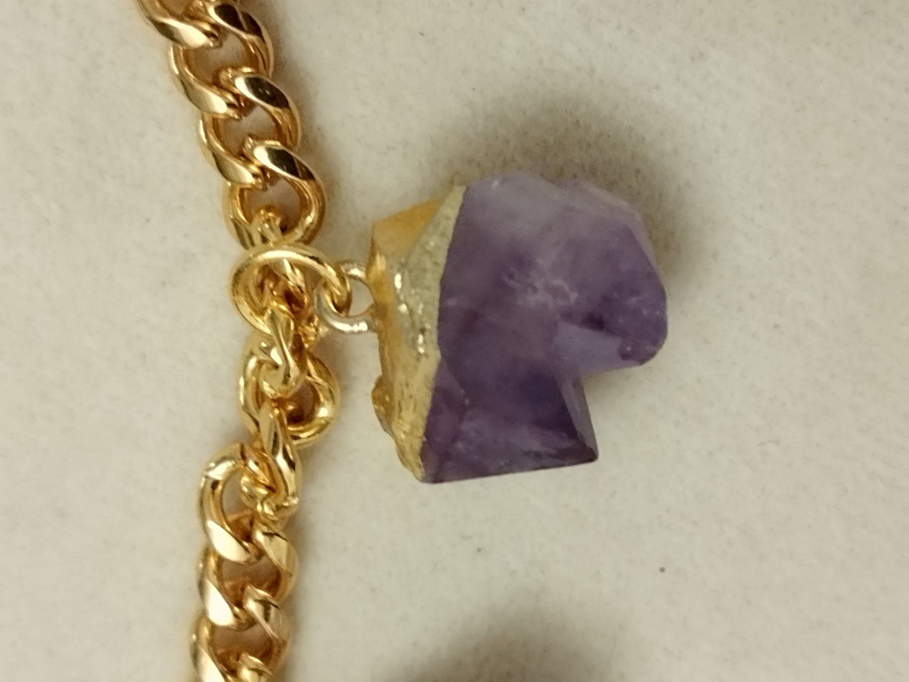 Catenine: Amethyst Natural Stones Halz Kette. – Nuovo (secondo la descrizione) da Basel venduto da pro_79rs 5