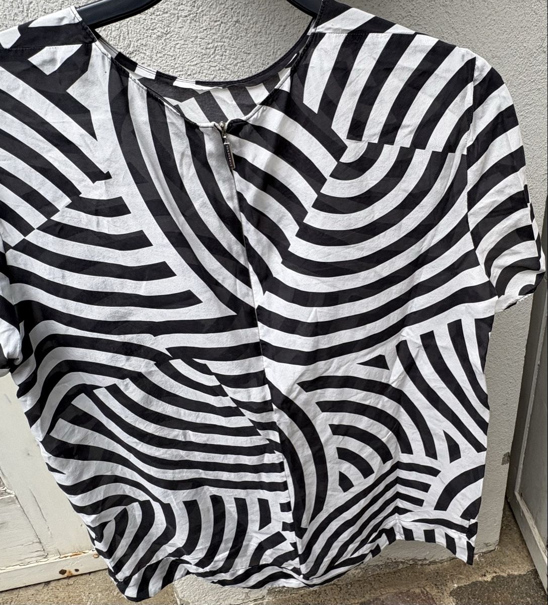 Camicette: Damen Bluse schwarz weiss Grösse M – Usato da Zürich venduto da Sundaygirl
