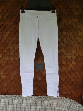 Uni weisse Sommer Hose Page Gr. XS / 34 - 240810