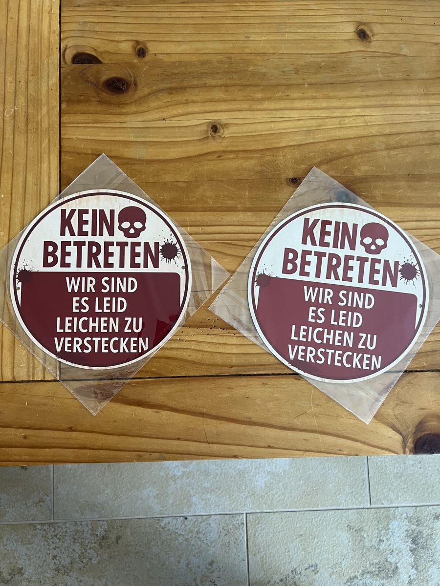Insegne: 2x Neue Aluminiumschilder – Nuovo e nell'imballaggio originale da Kallnach venduto da sta_sy57