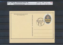 1997 FL, Postkarte "Ausstellung Vaduz '97", ET - Stempel