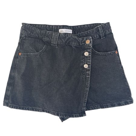 Zara Jeans Shorts Gr.164 Wickeloptik schwarz guter Zustand