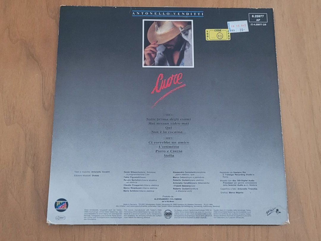 Dischi in vinile: LP  Antonello Venditti – Usato da Martigny venduto da MZ-67 1