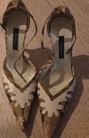 NAVYBOOT Damen Pumps Schlangenmuster Leder Grösse 37