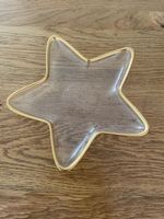 Sternschale Glas Goldrand guter Zustand