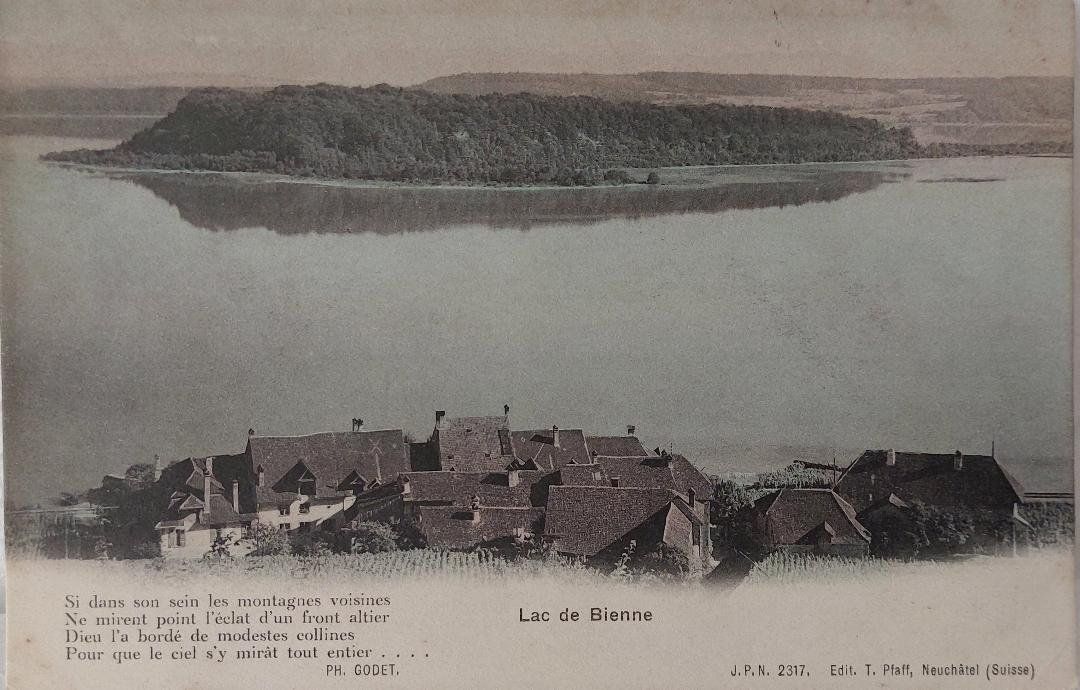 Cartoline postali: BIENNE - Le Lac - Île St-Pierre – Usato da Delémont venduto da Domdom1