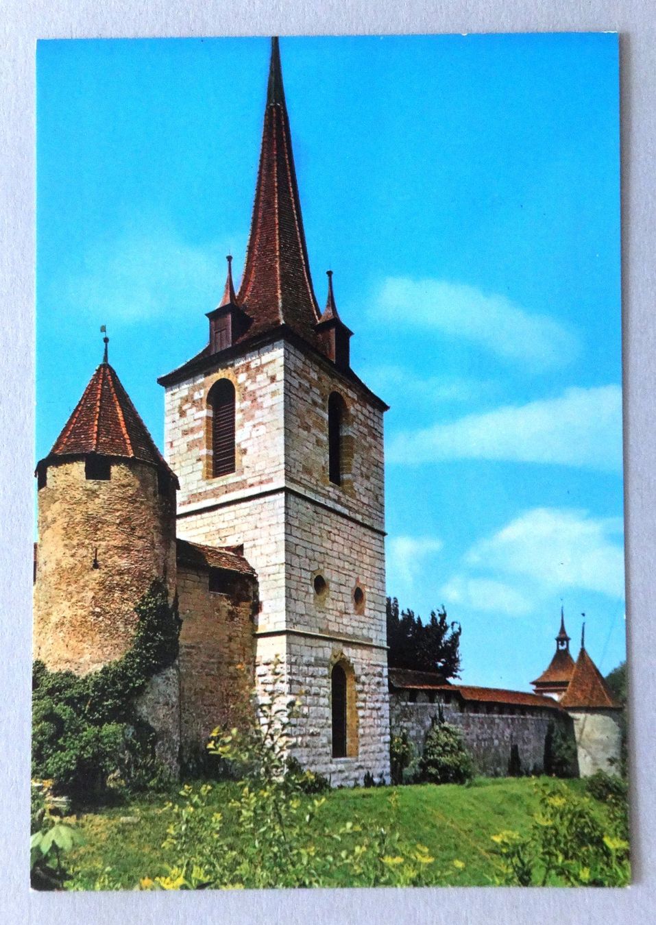 Cartoline postali: Murten-Morat, Ringmauer/Les Remparts – Usato da Fétigny venduto da Billy2miny