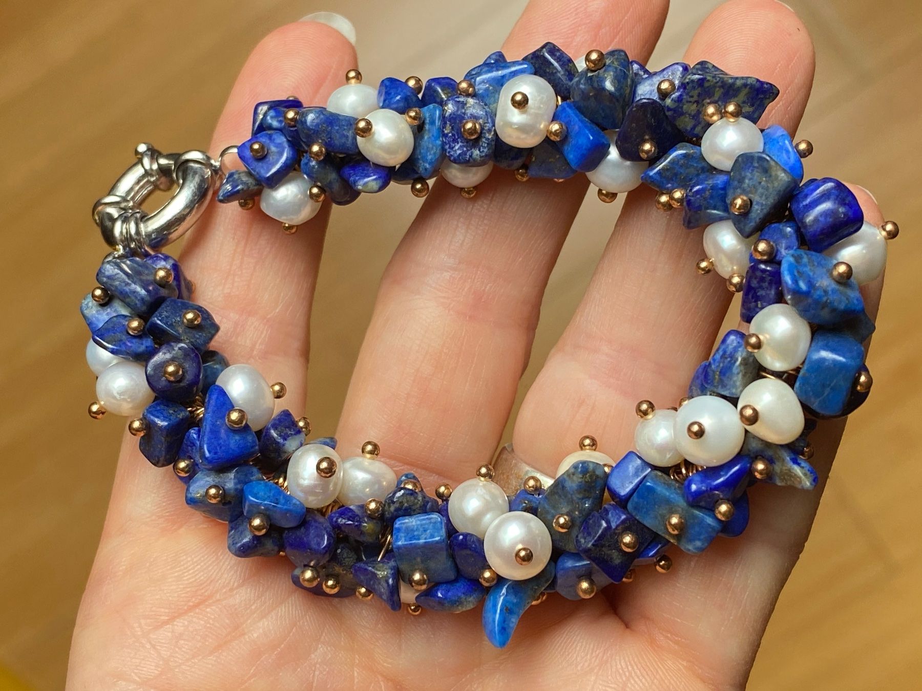 Catenine: Lapislazuli, Süsswasserperlen SET NEU – Nuovo e nell'imballaggio originale da Basel venduto da Chili007 5