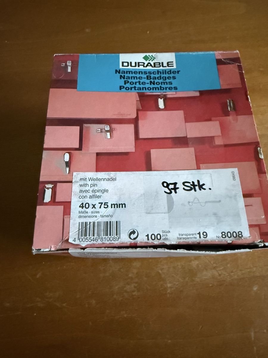 Insegne: Namensschilder 40 x 75 mm – Nuovo (secondo la descrizione) da Dietikon venduto da Princessy