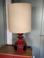 Rote Keramik Tischlampe 70er Vintage Retro Stehlampe