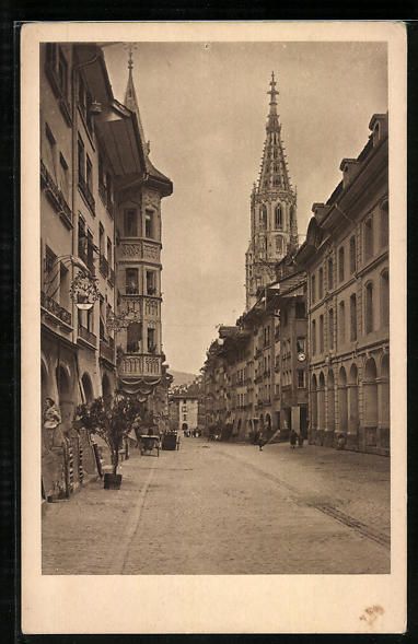 Cartoline postali: AK Bern, Kesslergasse mit Münster – Usato da Berlin venduto da bartko-reher