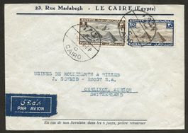 Flugpost Schweiz 1936 Kairo Zürich Luftpost