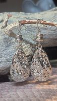 Orecchini pendenti donna argento design floreale nuovo