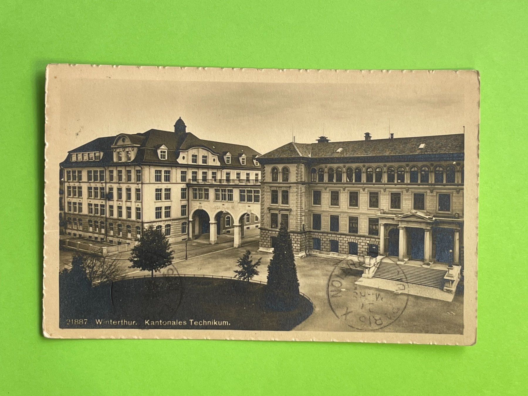 Ansichtskarten: Winterthur - Kantonales Technikum – Gebraucht aus Steg VS von danwer74