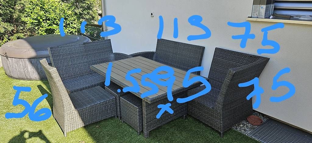 Set di tavolo e panche: Divanetto da giardino/terrazzo  – Usato da Riazzino venduto da bac_sgv5 2