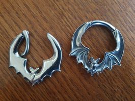 Ohrringe Piercing Ohrgewicht Fledermaus NEU