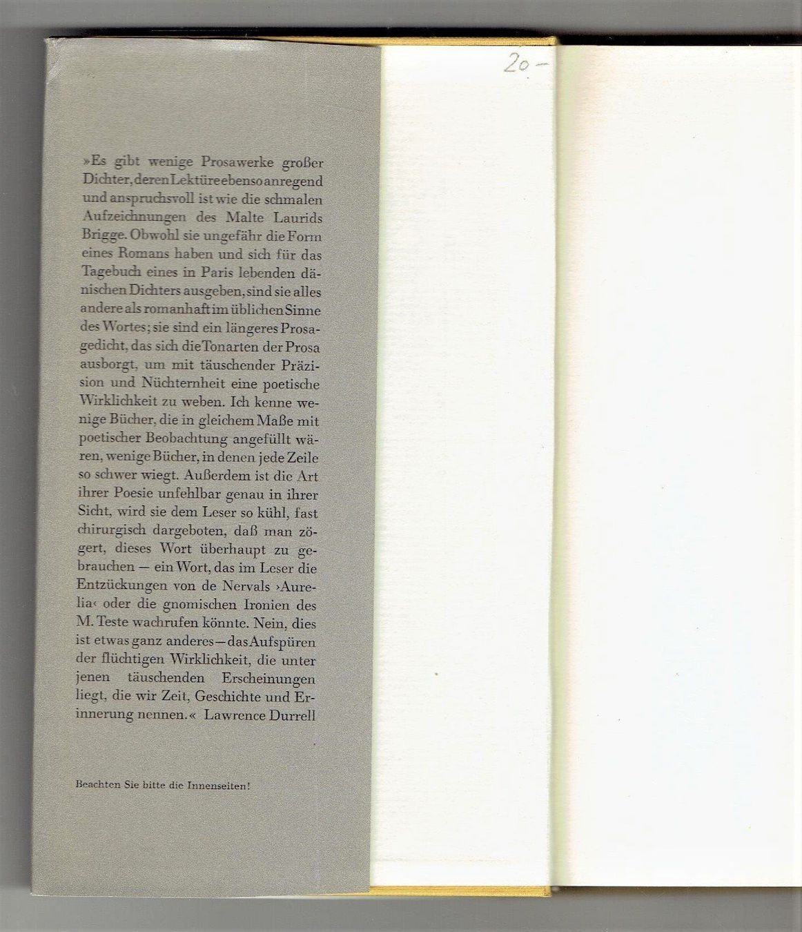 Bücher: Rilke  Malte Laurids Brigge – Gebraucht aus Flims - Dorf von Stagediver 1