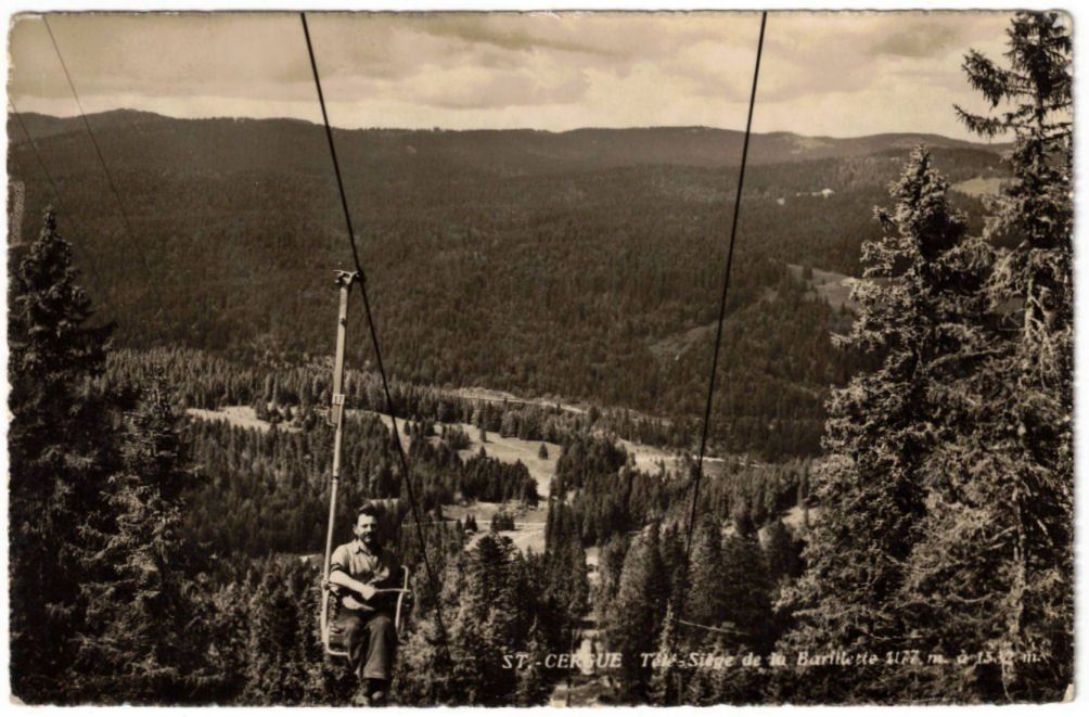 Ansichtskarten: St. Cergue - Télèsiège / Sessellift Barillette – Gebraucht aus Binningen von Mountainrider