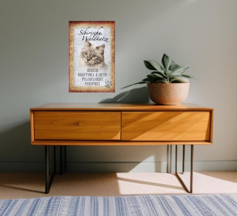 Katzenschild, Lustiges 2D Paar-Katzen-Schild Für Tischdekoration