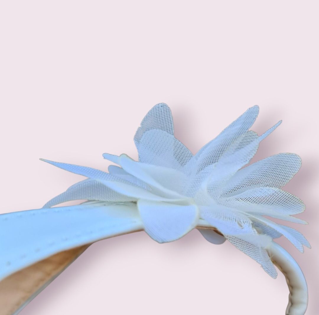 Damenschuhe: Tongs blanches à fleur, taille 39 CH – Gebraucht aus Renens VD von del_t2kx 2