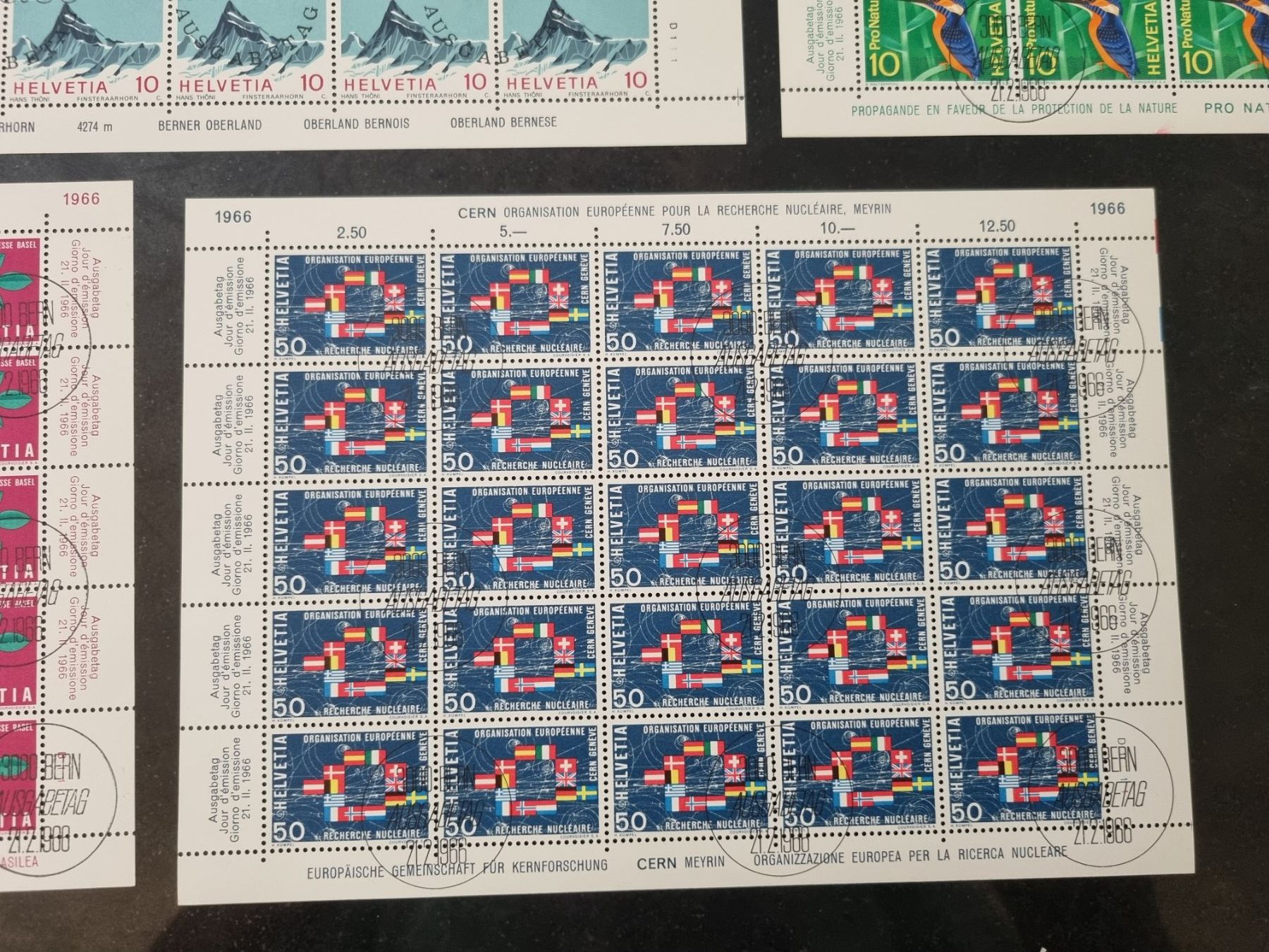 Tutti i francobolli: 11 Bogen mit Ersttag Stempel ab 1958 – Usato da Gümligen venduto da Geniusbuy 1