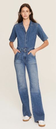 Denim Jumpsuit Blue Size 0 with Belt