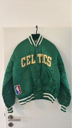 Boston Celtics NBA Satin Bomber Jacket Green