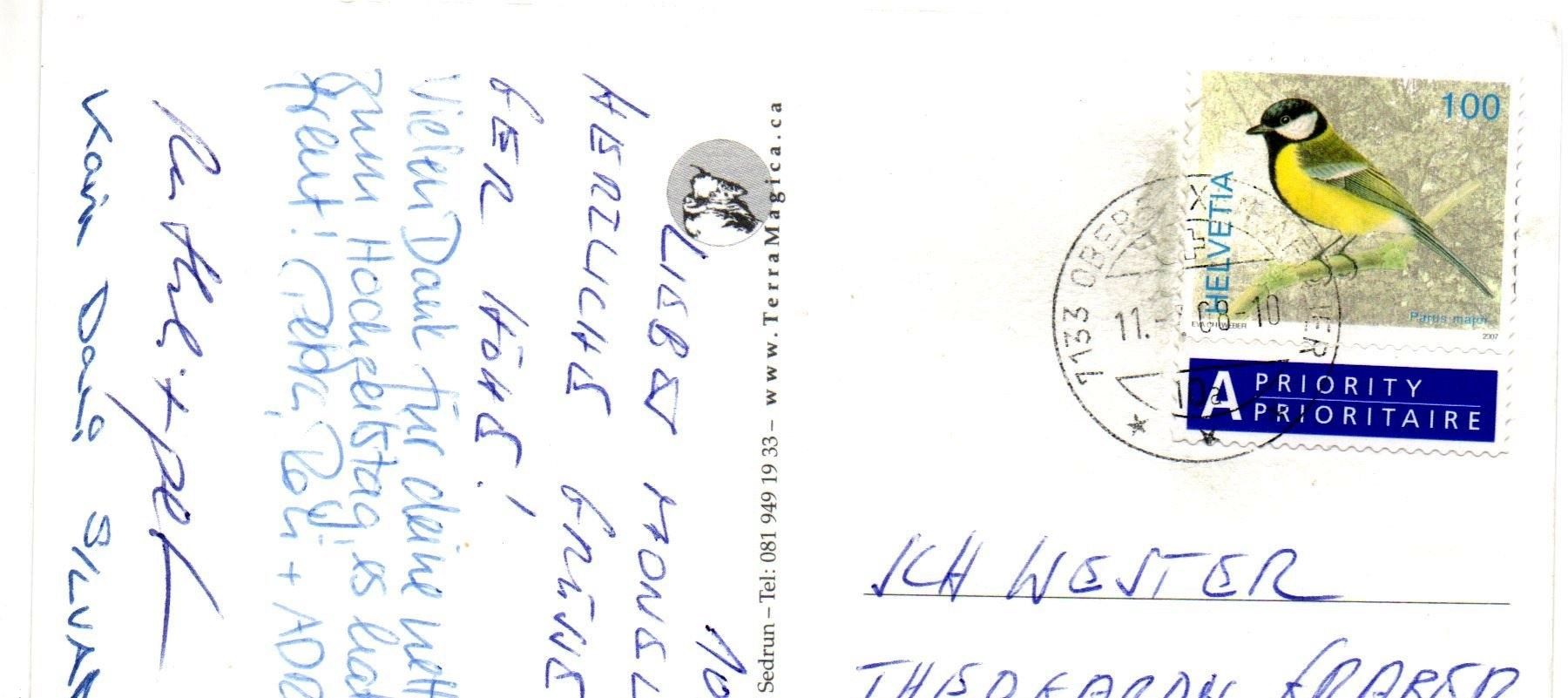 Cartoline postali: AFFEIER Obersaxen - Auto – Usato da Jona venduto da philajona 1