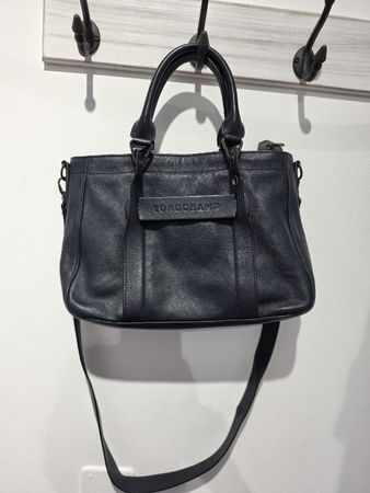 Handtasche Longchamp dunkelbl mit Schultergurt 3D modell
