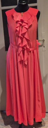 Jumpsuit / Overall - in Koralle mit Volants, Gr. 34 HIGH