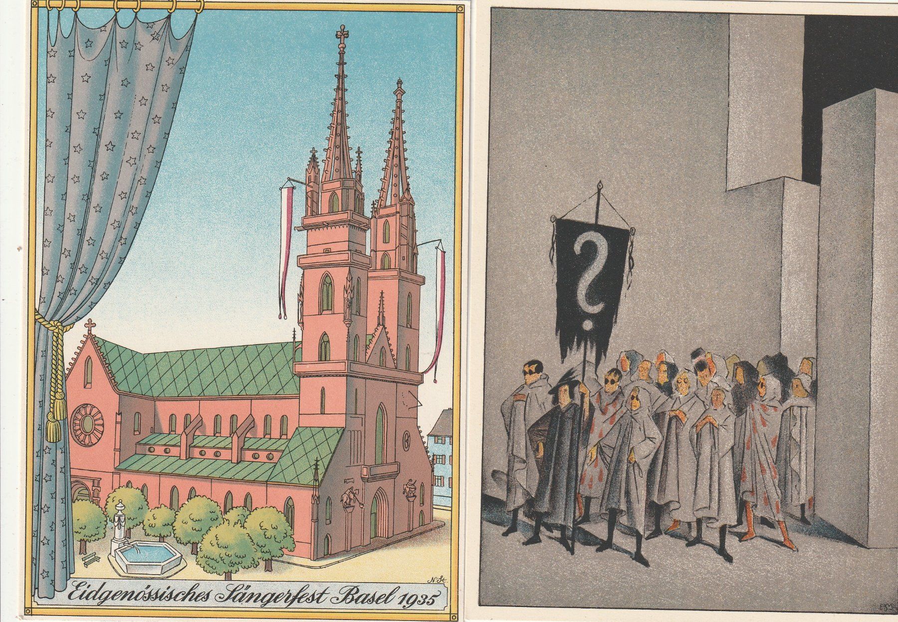 Cartes postales: 8 Ak Basel Eidg. Sängerfest 1935 – D'occasion à Rorschacherberg par fratovi2 3