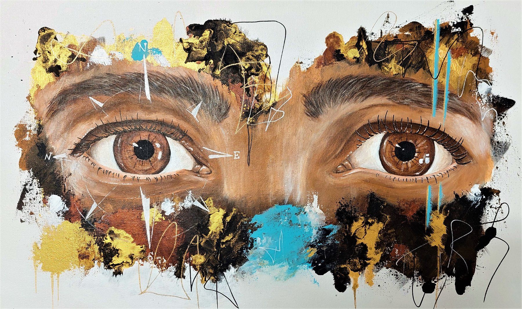 Gemälde: Acrylbild Augen – Gebraucht aus Seuzach von Sarina84
