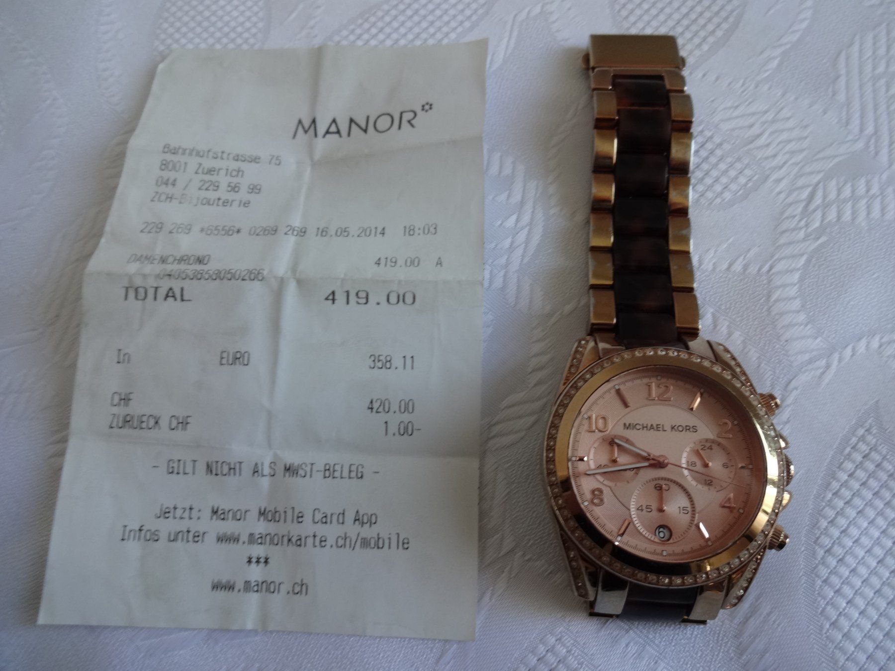 Michael Kors Orologi: Michael Kors Damen Uhr – Usato da Frauenfeld venduto da rey06
