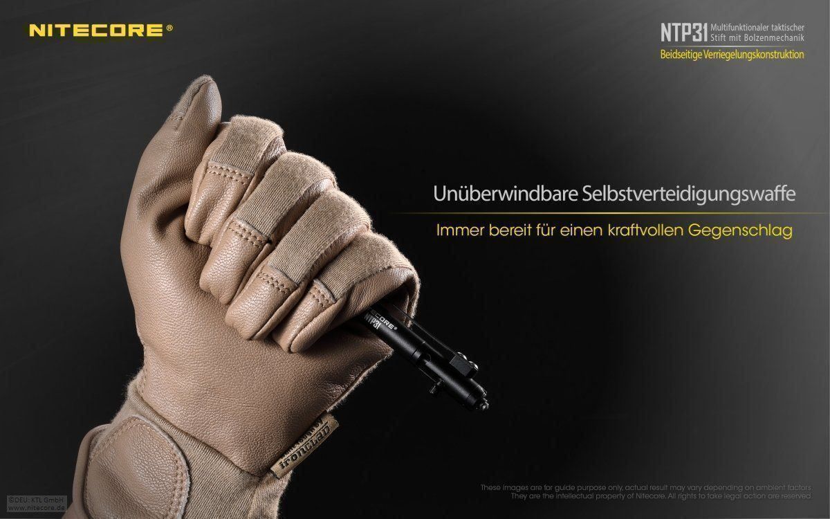 Penna & Evidenziatori: Tactical Pen NiteCore NTP31 aus Alu – Nuovo e nell'imballaggio originale da Grüningen venduto da Prolumin 4