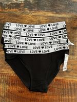 Lot de 7 culottes noires Love taille M neuf avec étiquette