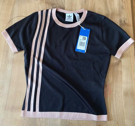 Adidas Originals Strick-T-Shirt JJ0960, Schwarz, Grösse XS