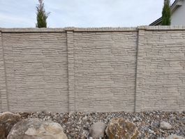 Der Betonzaun - Sichtschutzmauer - Gartenmauer  Sichtschutz