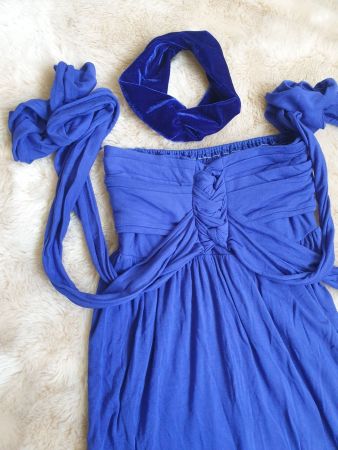 KLEID DRESS TUNIKA XS mit HAARBAND , top zu SHORTS HOSE