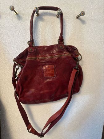 Handtasche Leder rot Campomaggi sehr guter Zustand