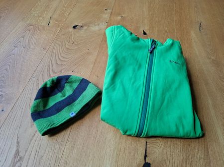 Jako-o Softshell Overall Gr. 104/110 und Mütze