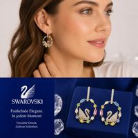 SWAROVSKI OHRRINGE OHRSTECKER OHRHÄNGER GELBGOLD