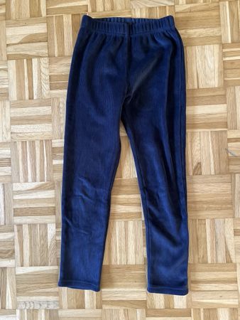 samt weiche Leggings dunkelblau - Grösse 128